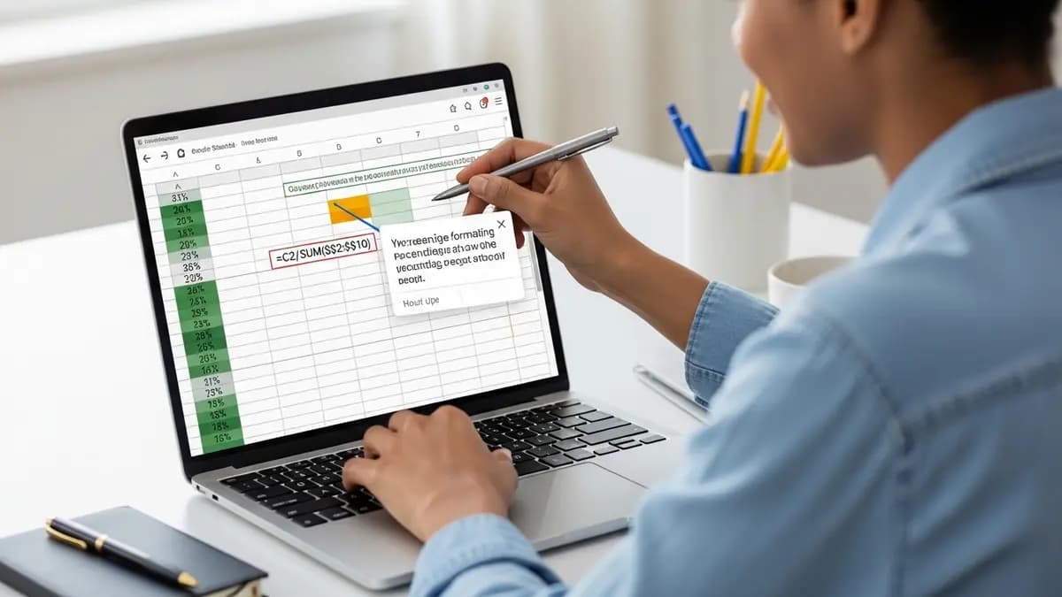 Porcentagem no Google Sheets