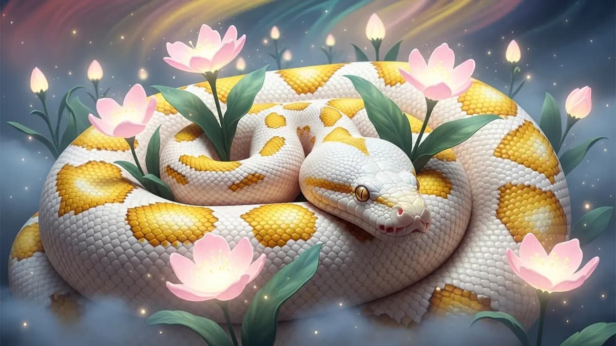 Sonhar com cobra branca e amarela