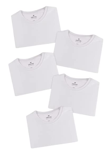 Kit Com 5 Camisetas Masculinas Básicas - Branco GG