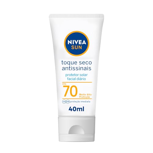 NIVEA SUN Protetor Solar Facial Toque Seco Antissinais FPS 70