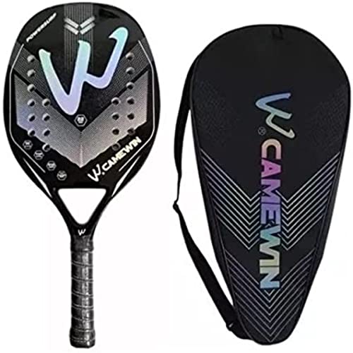 Raquete de Beach Tennis Profissional de Fibra de Carbono 3K Camewin e Bolsa porta-raquete