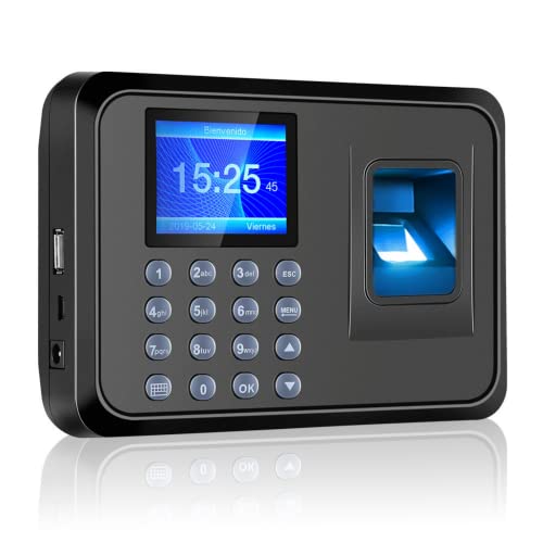 Relógio de Ponto Biométrico Digital com Impressão Digital Armazenamento Seguro e Preciso Sem Software Conexão USB Confirmação Sonora e Visual AlverSun