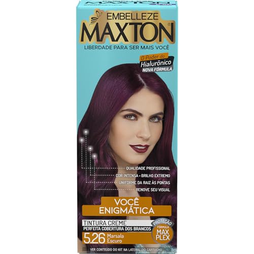 Tinta de Cabelo Maxton Marsala Escuro 5.26 Enigmática