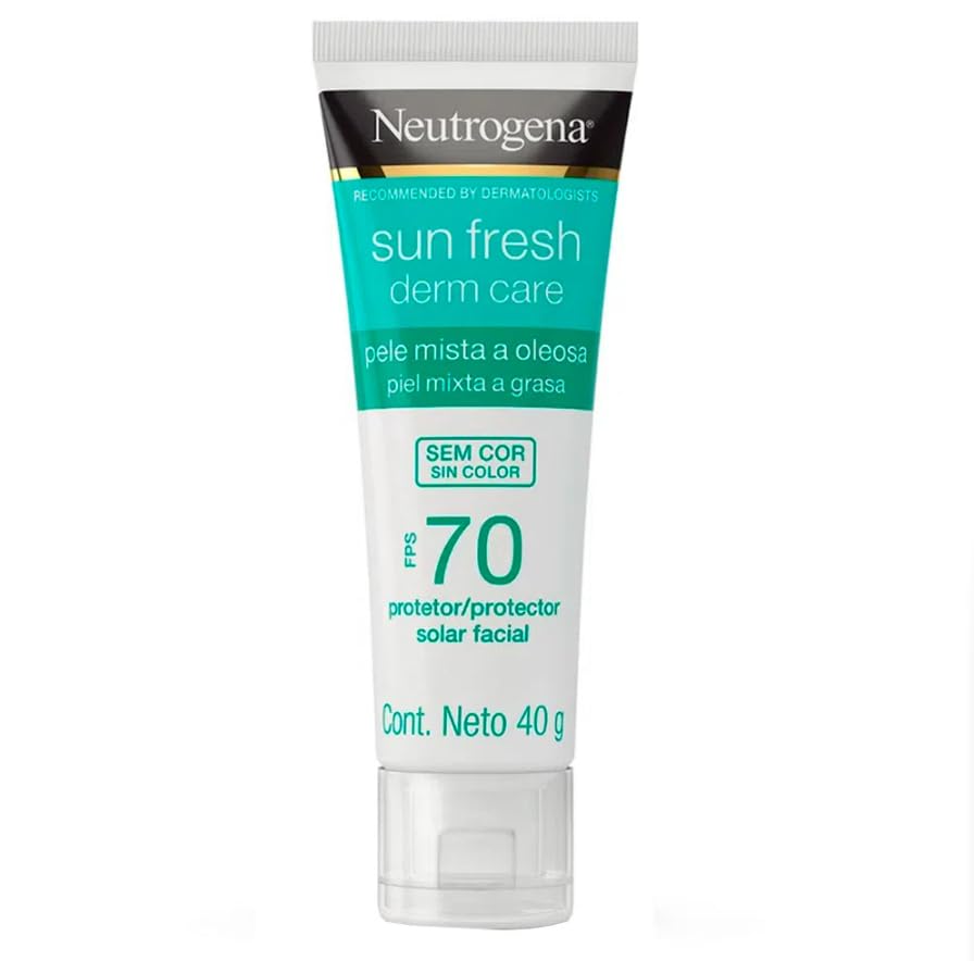 Neutrogena Sun Fresh Protetor Solar Facial Para Pele Oleosa Derm Care FPS 70