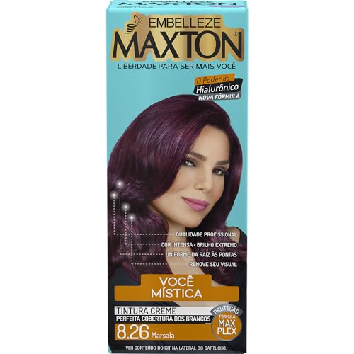 Tinta de Cabelo Maxton Marsala 8.26 Mística