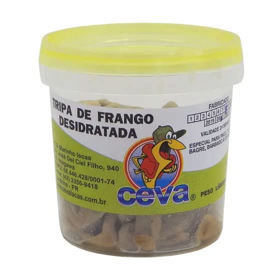 Tripa de frango desidratada ceva isca natural 120g Pacu Piau