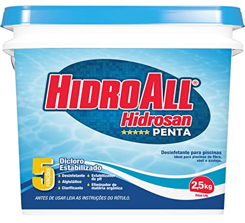 Balde cloro granulado Hidrosan Penta HidroAll - 2,5 kg