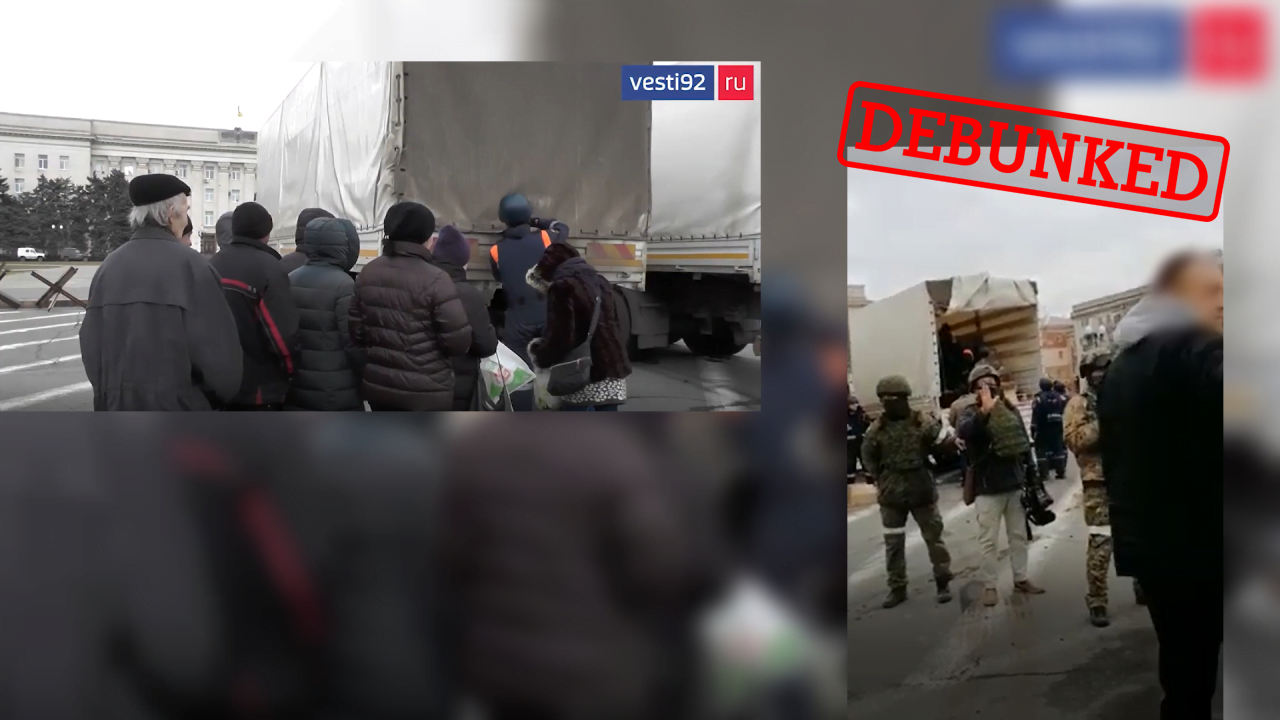 Como uma reportagem falsa da TV russa encobriu um protesto em Kherson