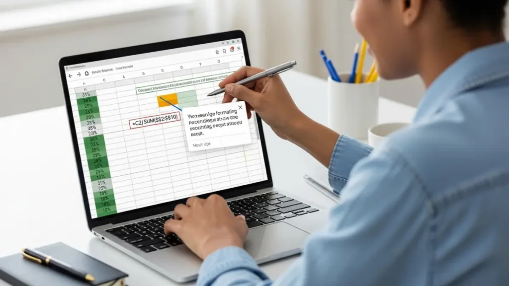 Porcentagem no Google Sheets