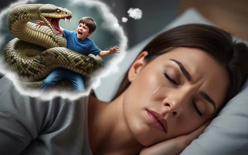 Sonhar com cobra atacando o filho