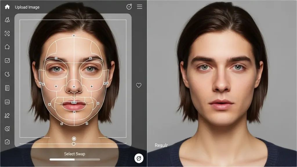 Troca de rosto Online: Efeito de substituição de rosto realista