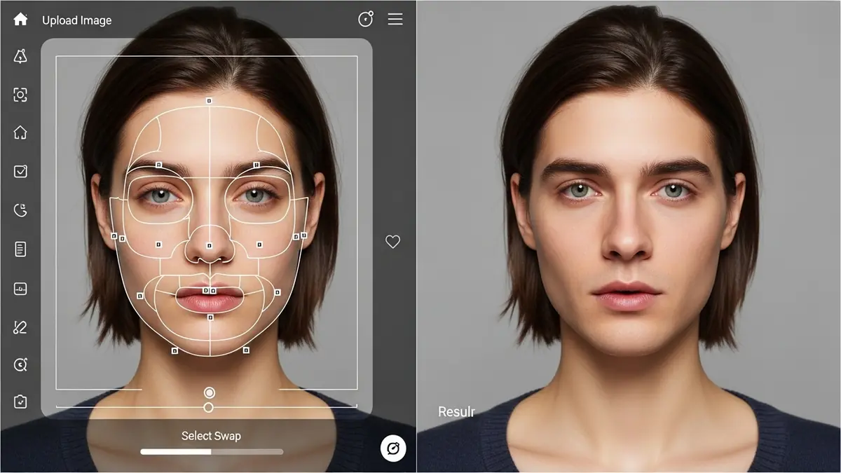 Troca de rosto Online: Efeito de substituição de rosto realista
