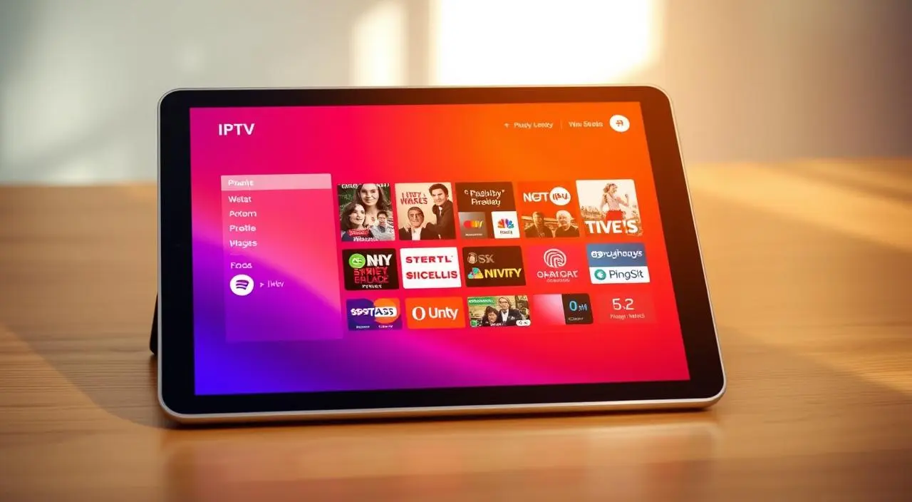 Teste IPTV para Tablet com acesso rápido aos canais