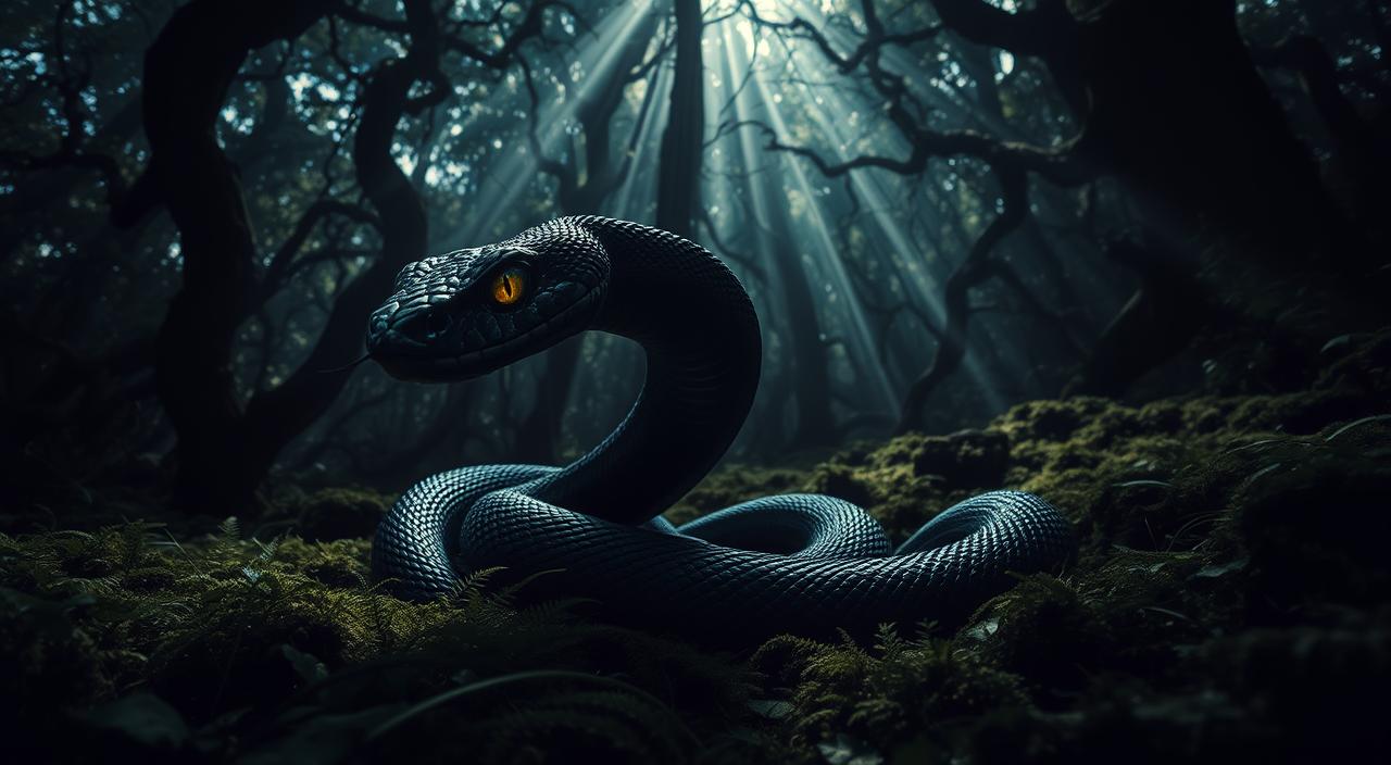 significado espiritual de sonhar com cobra preta