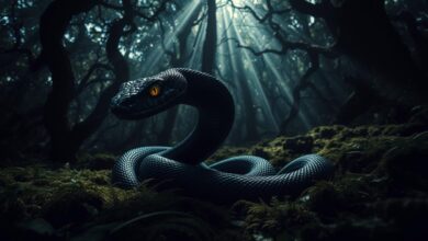 significado espiritual de sonhar com cobra preta
