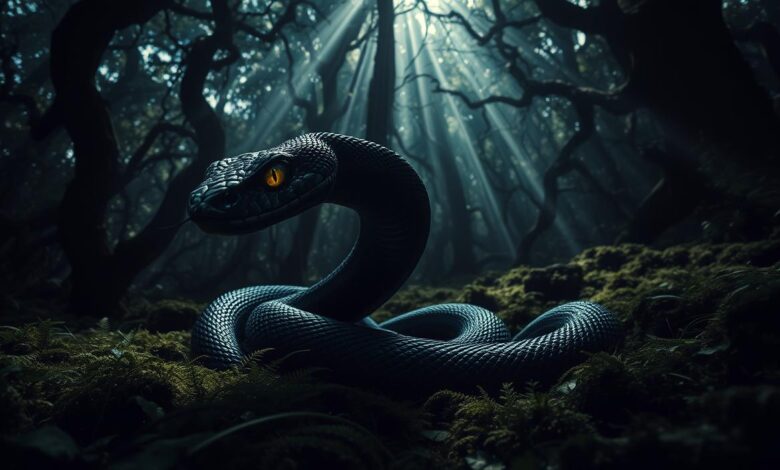 significado espiritual de sonhar com cobra preta