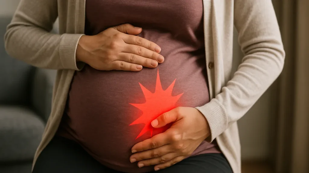 Dores fortes no pé da barriga na gravidez: o que fazer e alertas