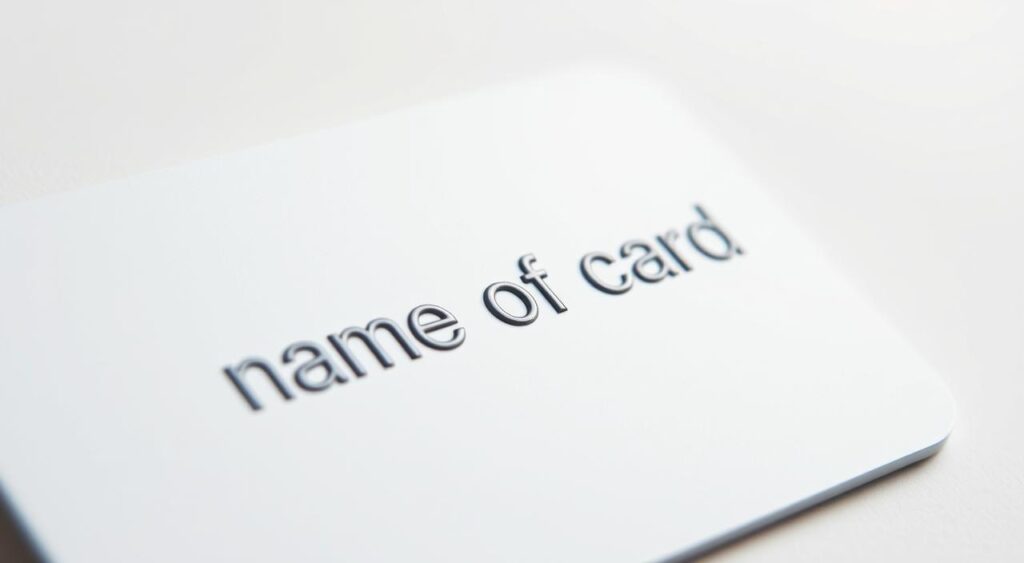 o que é nome do cartão