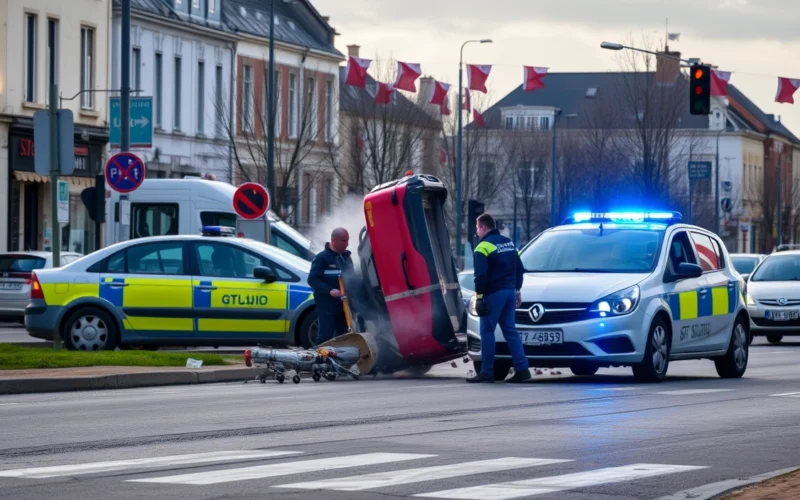 Accidente em Brest deixa três feridos leves