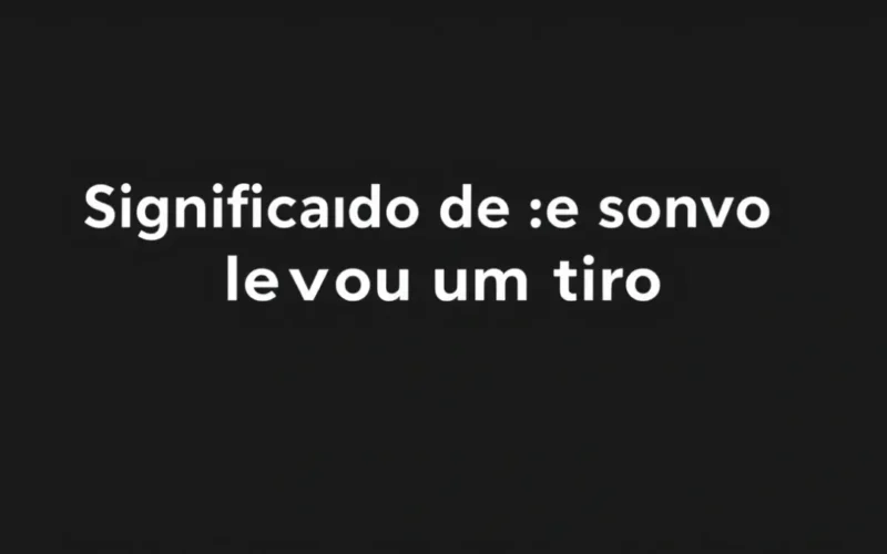 Significado de Sonhar que Levou um Tiro: Explicação